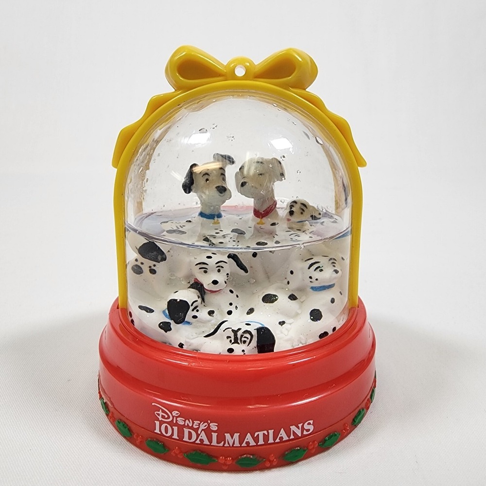 VINTAGE 101 Dalmations 1996‎ Christmas Snow Flurries Dome Globe McDonald's Toy